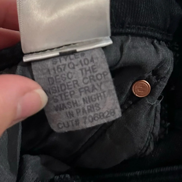 Mother The Insider Crop Step Fray Jeans Size 27 - Picture 9 of 11